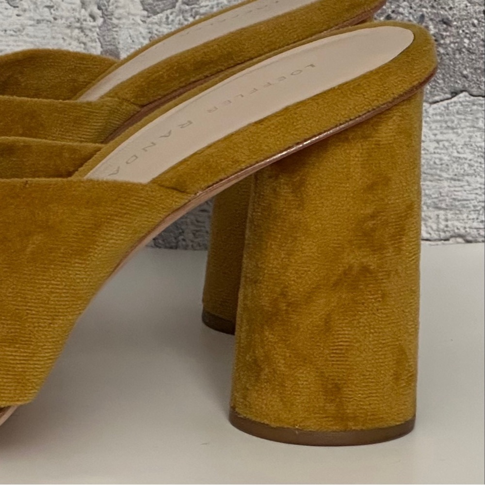LOEFFLER RANDALL Velvet Coco Mule - Yellow Gold - Picture 3 of 9